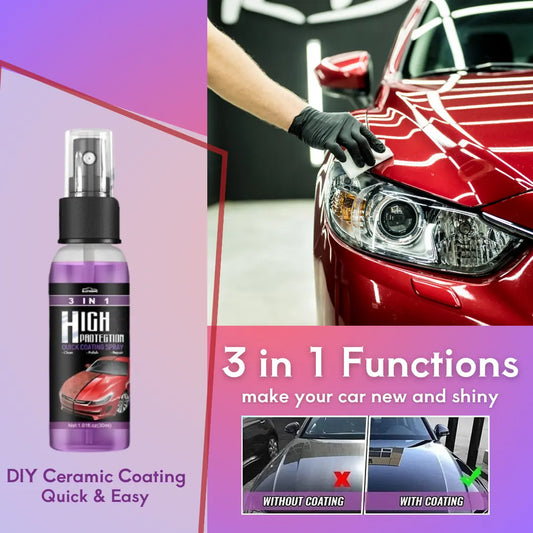 3 in 1 High Protection DIY Car Ceramic Coating Spray