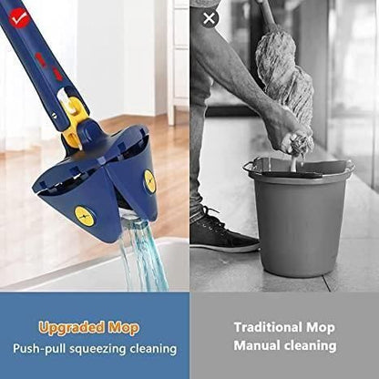 Blue Squeezing Triangle Cleaning Mop - For House